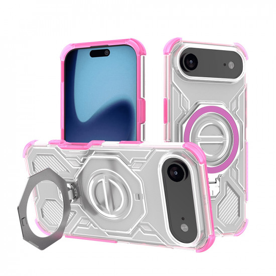 Techsuit Carbon Shield PRO iPhone 17 Air Pink Transparent