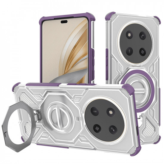 Techsuit Carbon Shield PRO Honor Magic7 Lite / X9c Purple Transparent