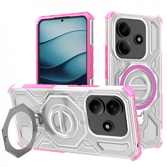 Techsuit Carbon Shield PRO Xiaomi Redmi Note 14 5G Pink Transparent