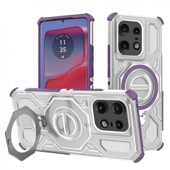 Techsuit Carbon Shield PRO Motorola Edge 50 Pro Purple Transparent Techsuit Carbon Shield PRO Motorola Edge 50 Pro Purple Transparent