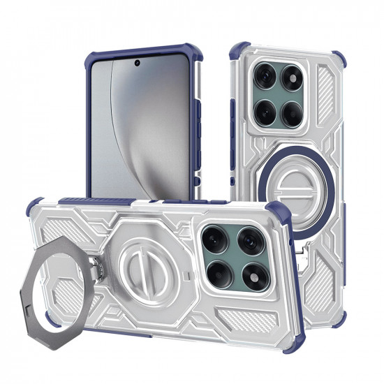 Techsuit Carbon Shield PRO Motorola Edge 60 / Edge 60 Fusion Blue Transparent