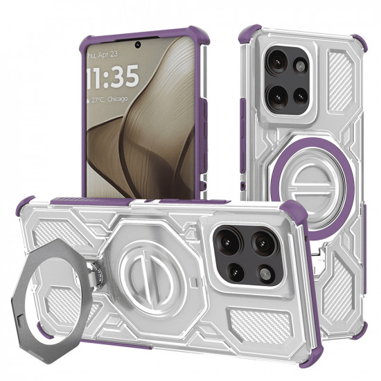 Techsuit Carbon Shield PRO Motorola Edge 50 Purple Transparent Techsuit Carbon Shield PRO Motorola Edge 50 Purple Transparent