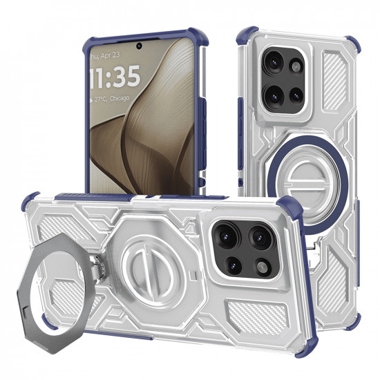 Techsuit Carbon Shield PRO Motorola Edge 50 Blue Transparent Techsuit Carbon Shield PRO Motorola Edge 50 Blue Transparent