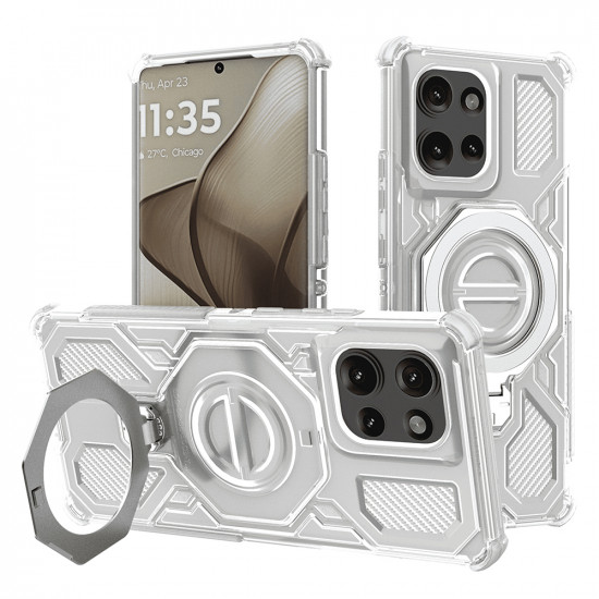 Techsuit Carbon Shield PRO Motorola Edge 50 White Transparent