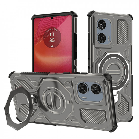 Techsuit Carbon Shield PRO Motorola Edge 50 Fusion Smoke Black Techsuit Carbon Shield PRO Motorola Edge 50 Fusion Smoke Black
