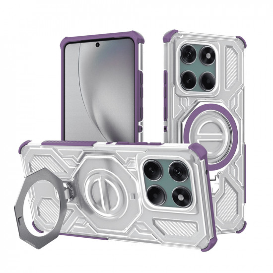 Techsuit Carbon Shield PRO Motorola Edge 60 / Edge 60 Fusion Purple Transparent
