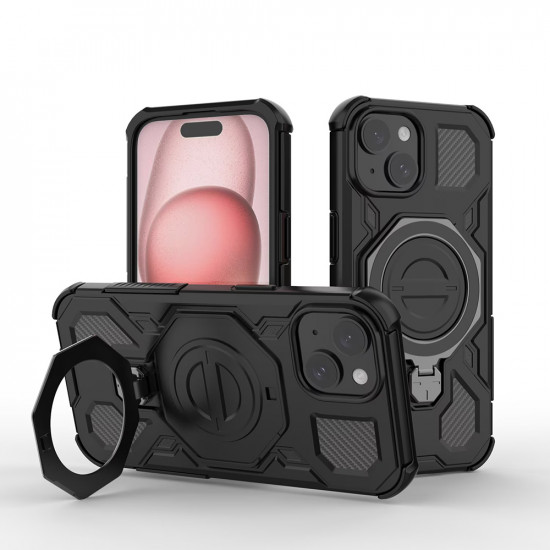 Techsuit Carbon Shield PRO iPhone 15 Black