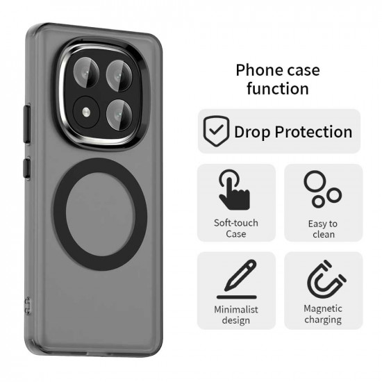 Techsuit CandyCase MagSafe Xiaomi Redmi Note 14 Pro+ 5G Black Techsuit CandyCase MagSafe Xiaomi Redmi Note 14 Pro+ 5G Black