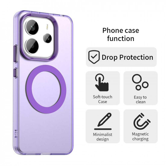 Techsuit CandyCase MagSafe Xiaomi Redmi Note 14 5G Purple