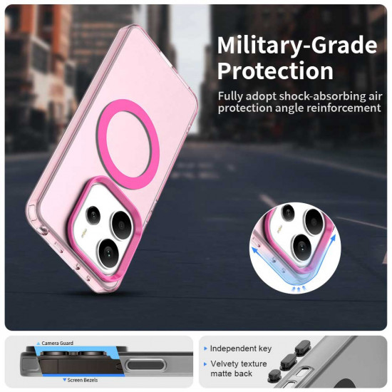 Techsuit CandyCase MagSafe Xiaomi Redmi Note 14 5G Pink