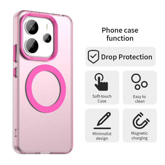 Techsuit CandyCase MagSafe Xiaomi Redmi Note 14 5G Pink
