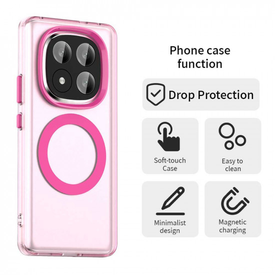 Techsuit CandyCase MagSafe Xiaomi Redmi Note 14 Pro+ 5G Pink