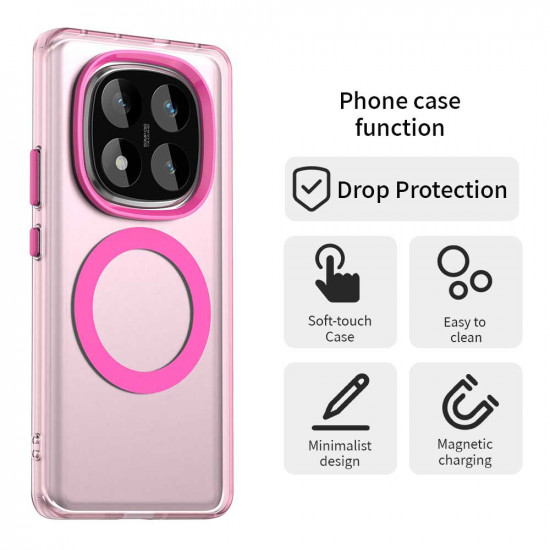 Techsuit CandyCase MagSafe Xiaomi Redmi Note 14 Pro 4G Pink