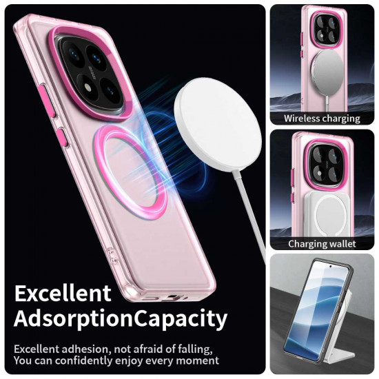 Techsuit CandyCase MagSafe Xiaomi Redmi Note 14 Pro 5G / Poco X7 Pink
