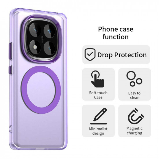 Techsuit CandyCase MagSafe Xiaomi Redmi Note 14 Pro 4G Purple