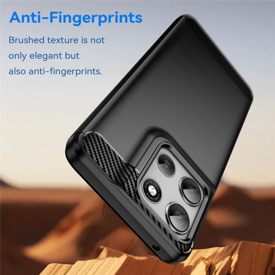 Techsuit Carbon Silicone Motorola Moto G56 Black