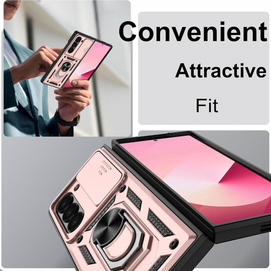 Techsuit CamShield Series Samsung Galaxy Z Fold7 Rose Gold