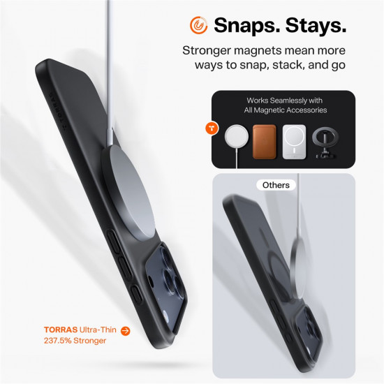 Torras SlimFit MagSafe Series iPhone 17 Pro Max Black