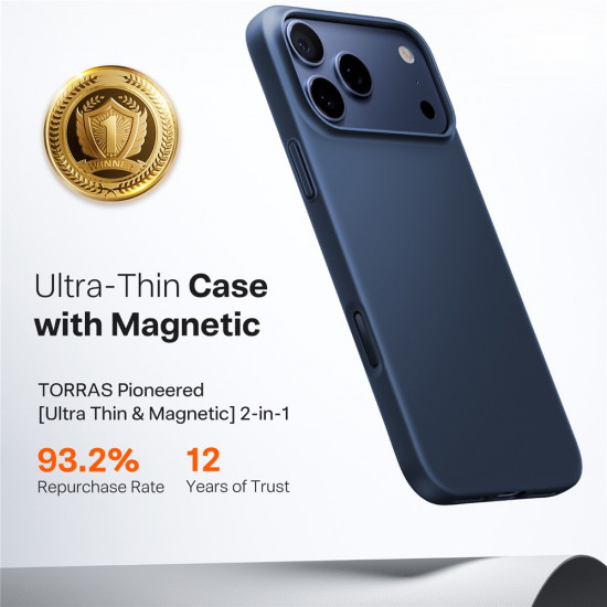 Torras SlimFit MagSafe Series iPhone 17 Pro Max Navy Blue