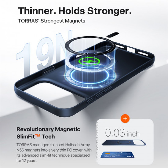Torras SlimFit MagSafe Series iPhone 17 Clear