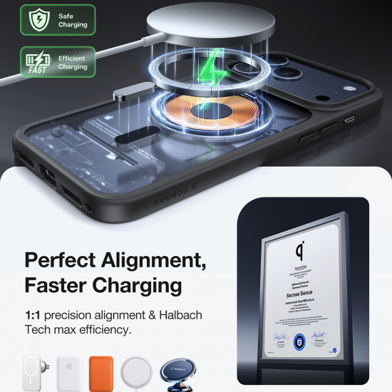 Torras Guardian Magnetic Series iPhone 17 Pro Black