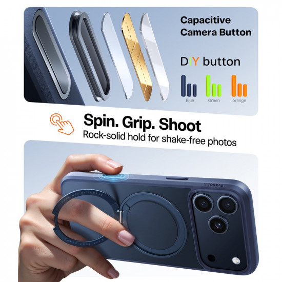 Torras Ostand Pro MagSafe Series iPhone 17 Pro Max Navy Blue