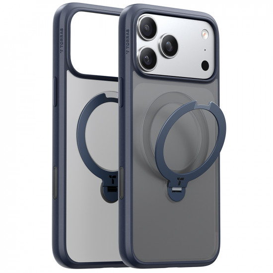 Torras Ostand Spin MagSafe Series iPhone 17 Pro Navy Blue