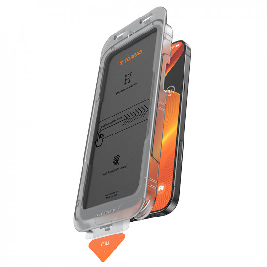 Torras GlassGo Install Master Privacy iPhone 17 Black