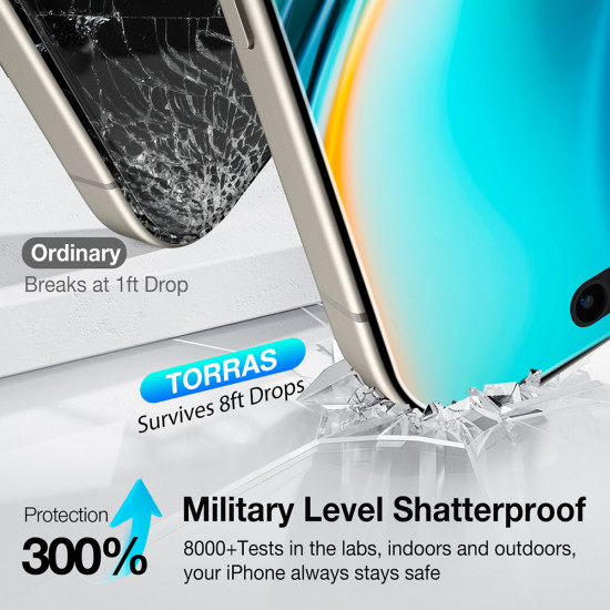 Torras GlassGo Install Master Privacy iPhone 17 Black