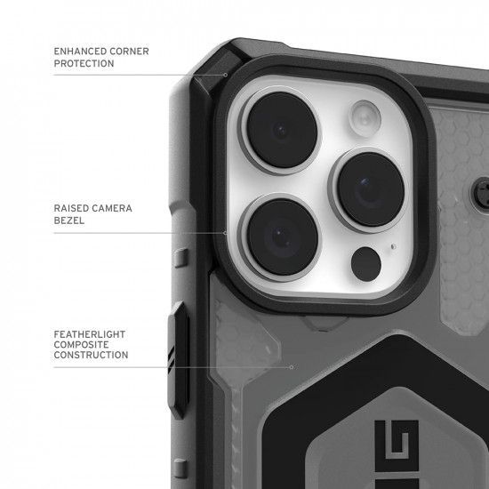 UAG Pathfinder Clear MagSafe iPhone 17 Pro Max Ash