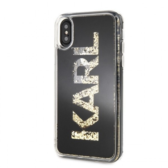 Karl Lagerfeld KLHCPXKAGBK iPhone X/Xs black/black Karl logo Glitter Karl Lagerfeld KLHCPXKAGBK iPhone X/Xs black/black Karl logo Glitter