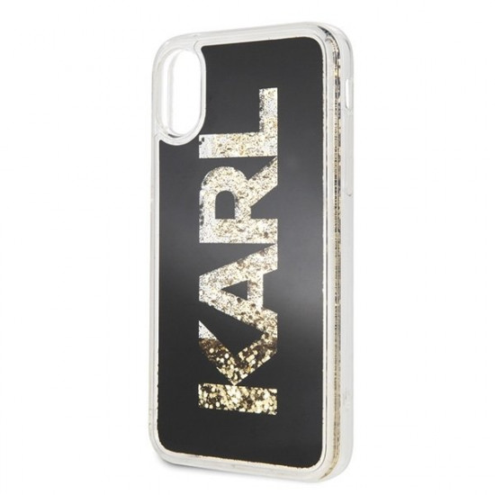 Karl Lagerfeld KLHCPXKAGBK iPhone X/Xs black/black Karl logo Glitter Karl Lagerfeld KLHCPXKAGBK iPhone X/Xs black/black Karl logo Glitter