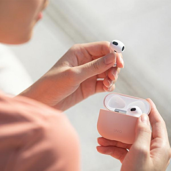 UNIQ case Lino AirPods 3rd gen. Silicone lavender / lavender UNIQ case Lino AirPods 3rd gen. Silicone lavender / lavender