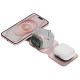 Energea Bazic GoMag Trio Plus Elevated Foldable Magnetic Wireless Charger 3in1 15W Fast Charging pink MagSafe