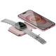 Energea Bazic GoMag Trio Plus Elevated Foldable Magnetic Wireless Charger 3in1 15W Fast Charging pink MagSafe