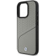 BMW BMHMP16L23RDCLG iPhone 16 Pro 6.3" gray hardcase Sign Leather Textured and Line MagSafe