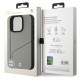 BMW BMHMP16L23RDCLG iPhone 16 Pro 6.3" gray hardcase Sign Leather Textured and Line MagSafe