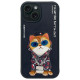 Nimmy case iPhone 15 6.1" black/black Glasses Cool Cat