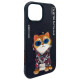 Nimmy case iPhone 15 6.1" black/black Glasses Cool Cat