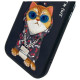 Nimmy case iPhone 15 6.1" black/black Glasses Cool Cat