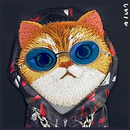 Nimmy case iPhone 15 6.1" black/black Glasses Cool Cat
