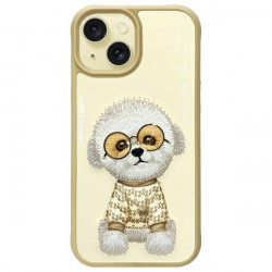 Nimmy Case iPhone 15 6.1" khaki Glasses Cool Dog