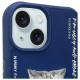 Nimmy case iPhone 15 6.1" blue/blue Glasses Cool Cat