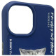 Nimmy case iPhone 15 6.1" blue/blue Glasses Cool Cat