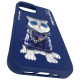 Nimmy case iPhone 15 6.1" blue/blue Glasses Cool Cat