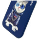 Nimmy case iPhone 15 6.1" blue/blue Glasses Cool Cat