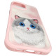 Nimmy Case iPhone 15 6.1" pink Big Eyed Pet 2.0 Cat