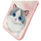 Nimmy Case iPhone 15 6.1" pink Big Eyed Pet 2.0 Cat