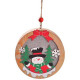 Wooden Snowman Christmas Lamp - Round Wooden Snowman Christmas Lamp - Round