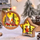 Wooden Reindeer Christmas Lamp - Christmas